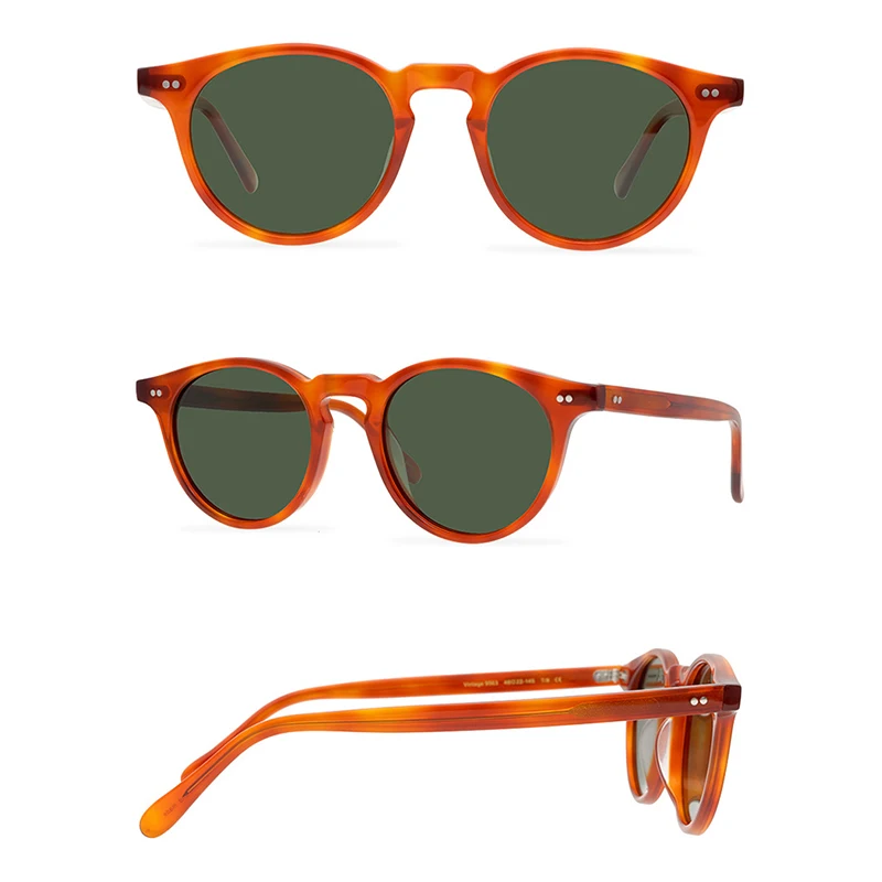 Belight Optical Japan Handmade Quality Cool Vintage Retro Women Men UV400 Protection with Case Oculos Punk Sunglasses 9563