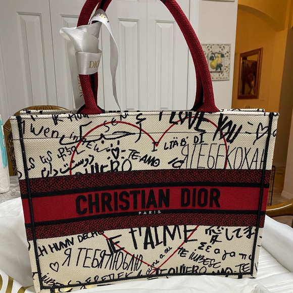 Dior | Bags | Dior Book Tote With Dioramour Graffiti | Poshmark