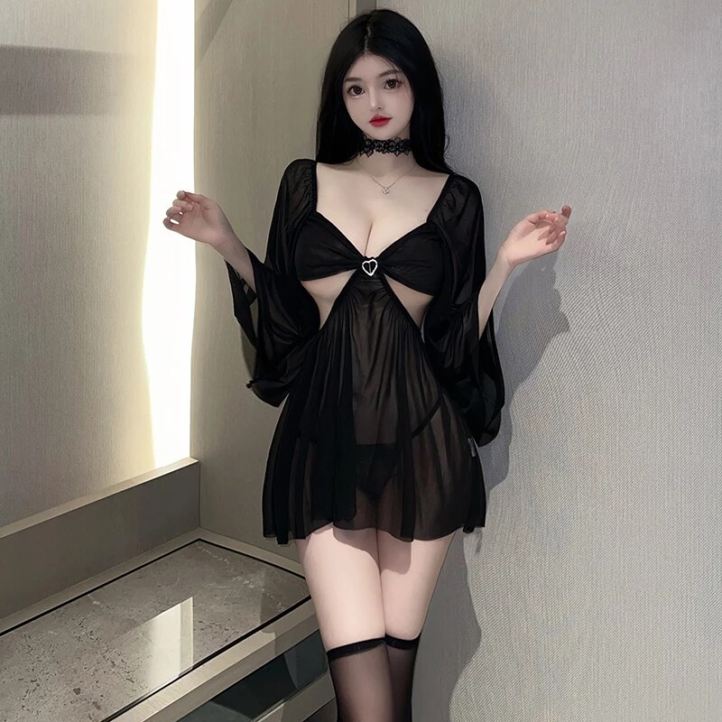 Fun Lingerie Sexy Night Perspective Mesh Sexy Sexy Temptation Hot Open Pajamas Large Passion Pajamas Passionate No Take Off