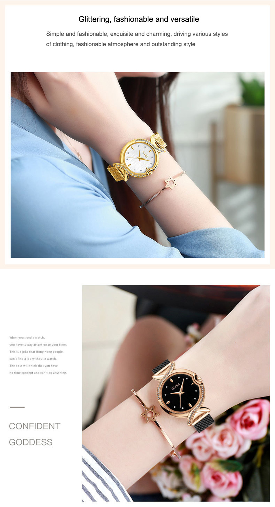 factory customized ladies jewelry fashion diamond watches women Japanese quartz movement quartz watches.