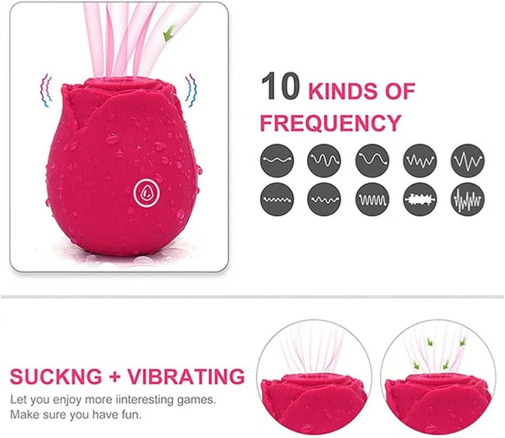 rose vibrator · portable rose toy with a powerful suction