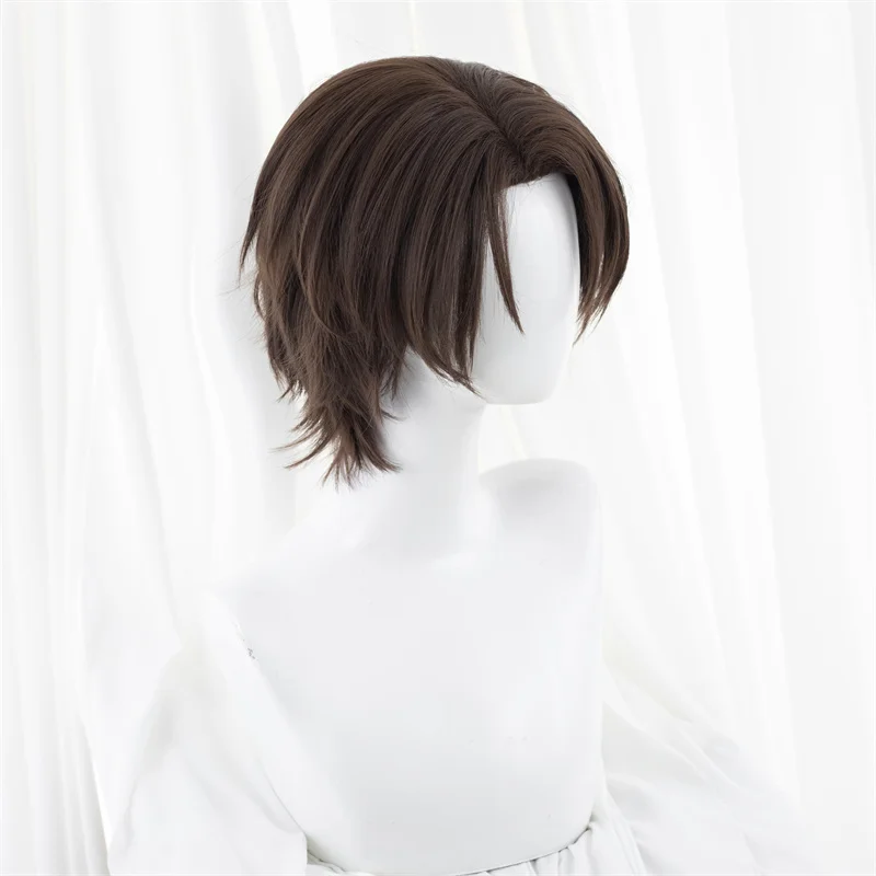 L-email wig Synthetic Hair Anime BLUE LOCK Yukimiya Kenyu Cosplay Wigs Brown 30cm Short Silicone Man Cosplay Heat Resistant Wig