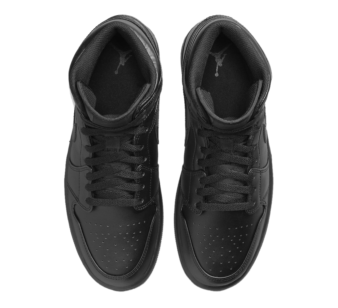 Air Jordan 1 Mid Triple Black 554724-093