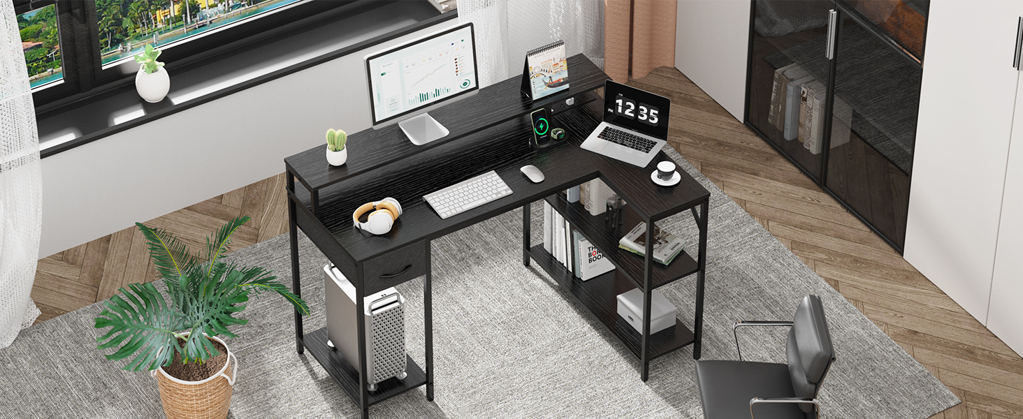 computer desk with drawer