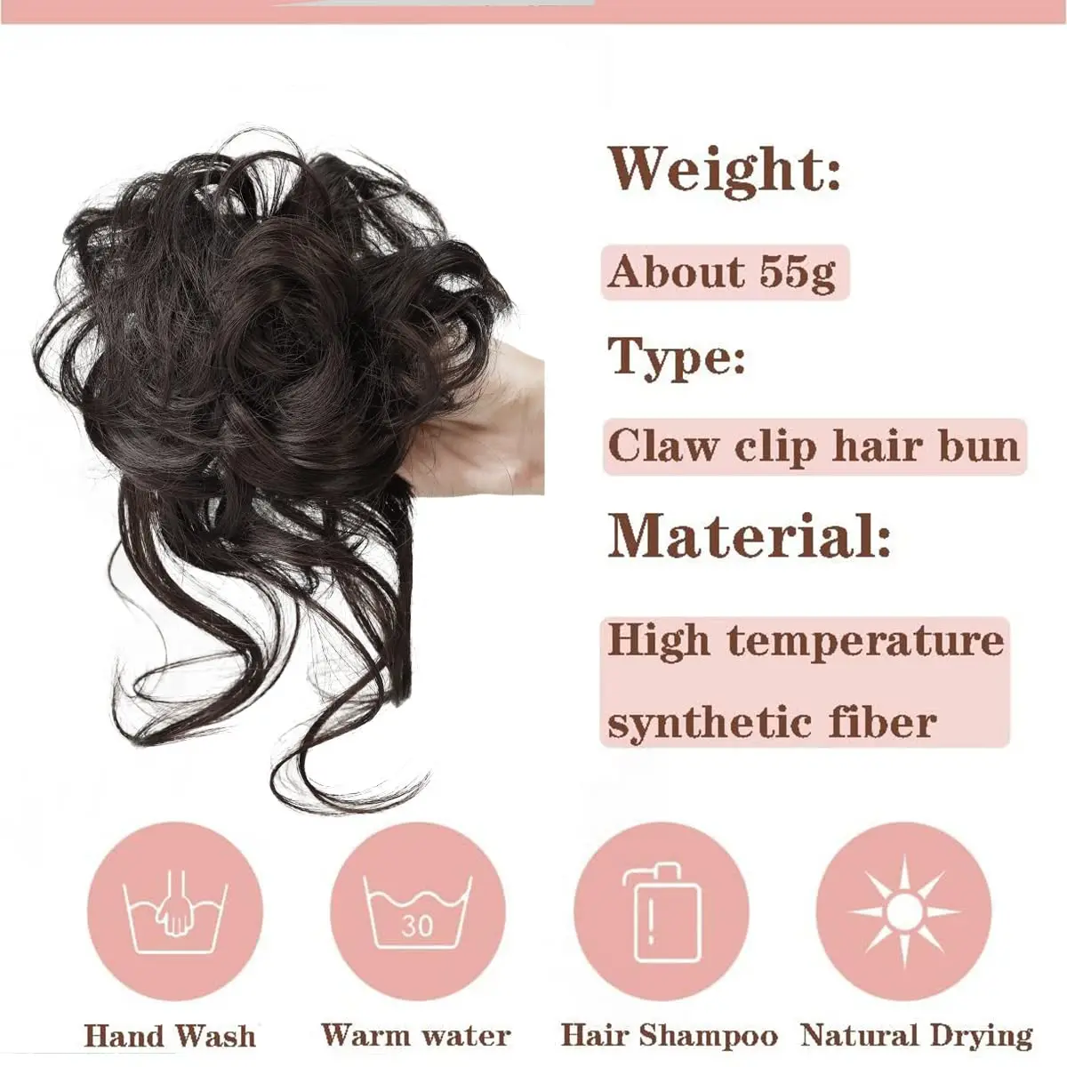 Messy Synthetic Chignon Donut Hair Bun Extensions Curly Hair Scrunchies Hairpieces Donut Updo Hair Pieces For Women Girls