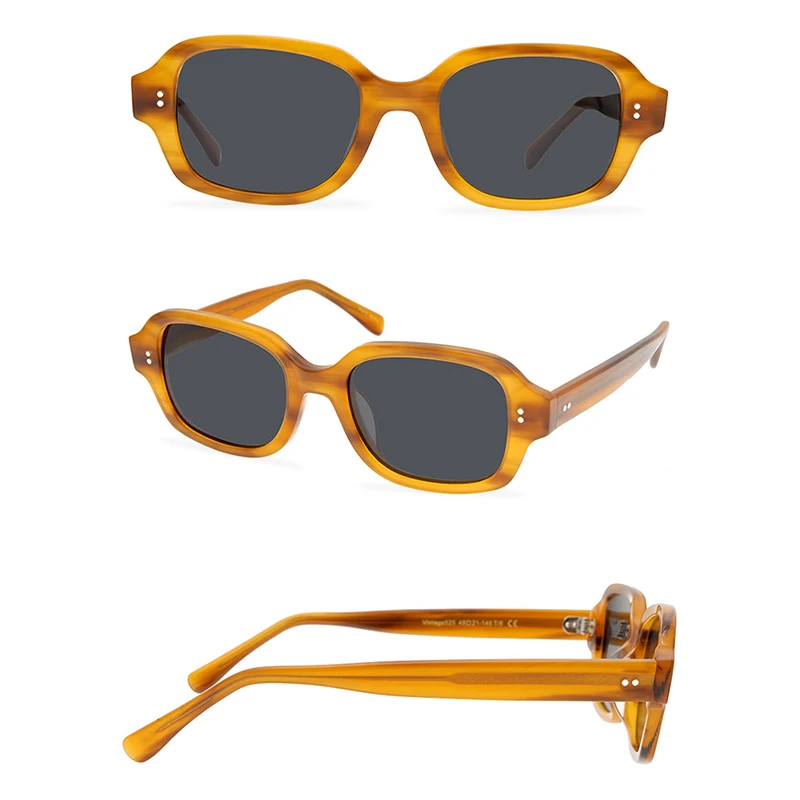 Belight Optical Handmade Quality Cool Vintage Retro Square  Women Men UV400 Protection with Case Oculos Punk Sunglasses  525