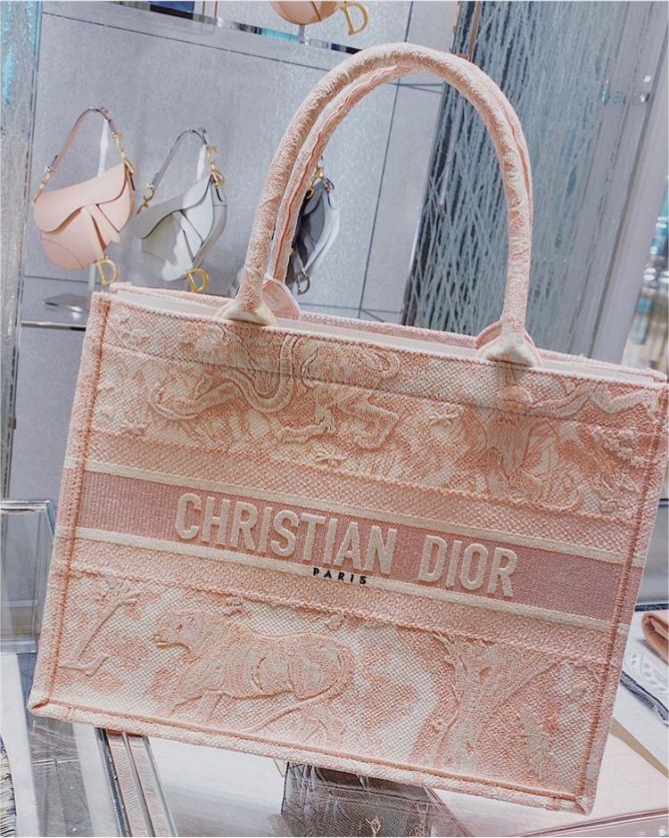 BNIB Authentic Christian Dior pink book tote bag, Luxury, Bags & Wallets on  Carousell