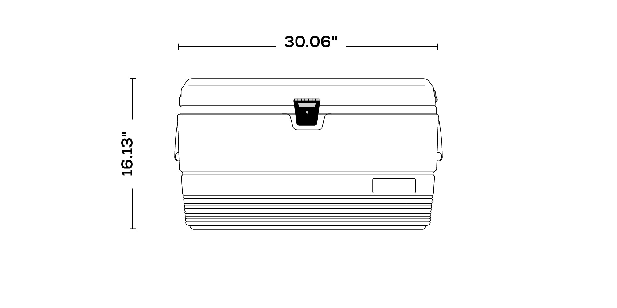 Marine Ultra 72 Qt Cooler dimensions