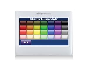 Smart Color Thermostat with background color select screen