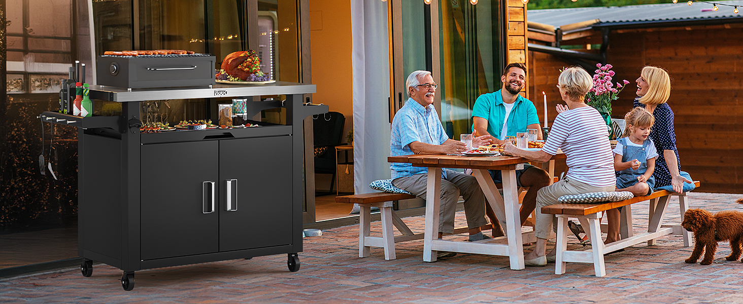 outdoor BBQ table