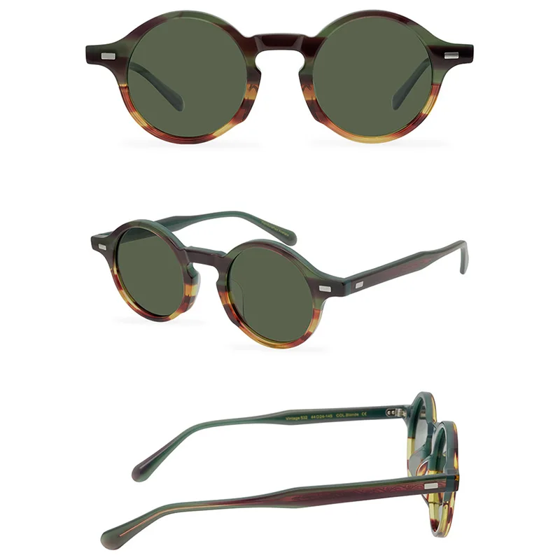 Belight Optical Acetate Handmade Quality Classical Design Women Men UV400 Protection with Case Oculos LEMTOSH Sunglasses 532