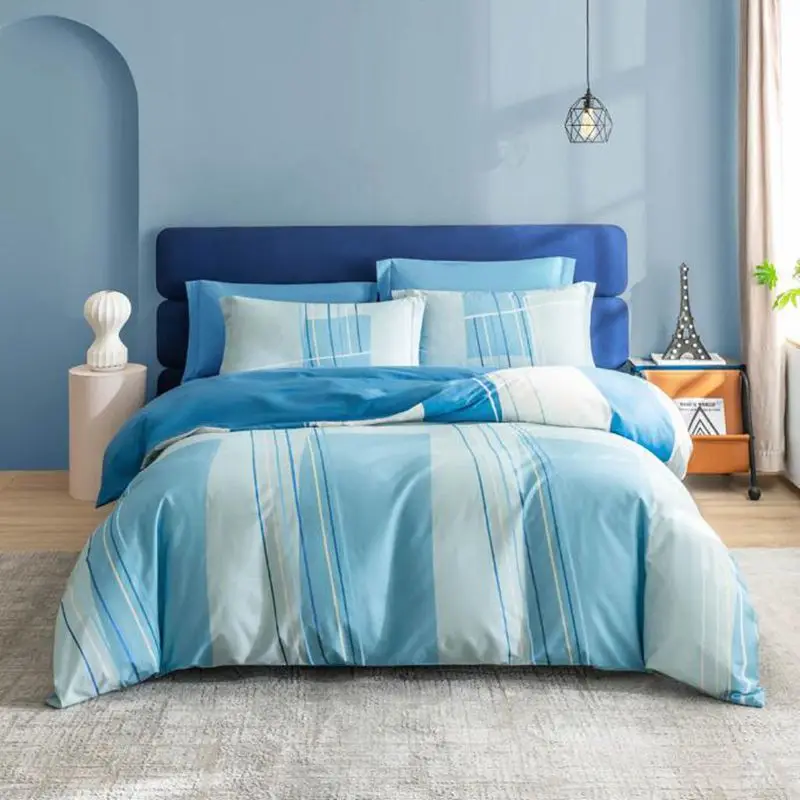 Instagram style pure cotton printed home bedding student dormitory bed sheets duvet covers four piece set