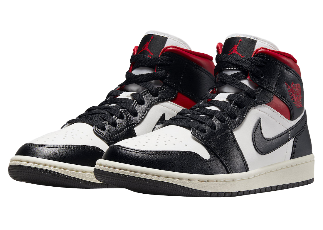 Air Jordan 1 Mid WMNS Black Gym Red BQ6472-061