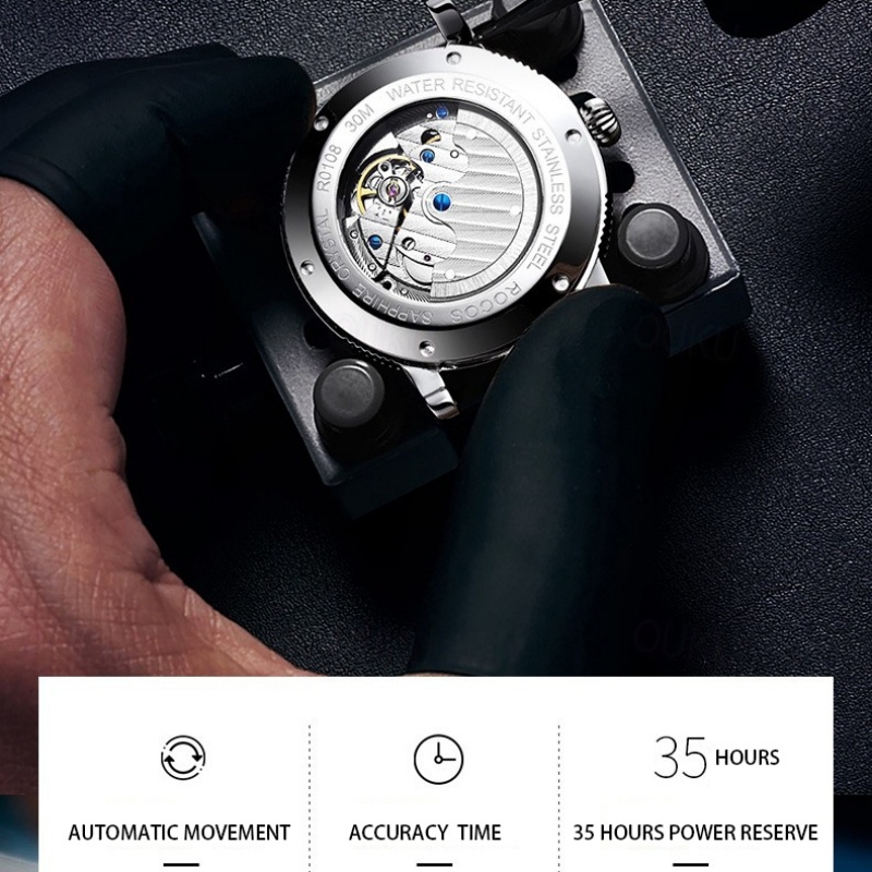 Women Men Mechanical Watch Diamond Minimalist Luxury Fashion Automatic Self-winding Luminous Calendar Waterproof Leather Watch 2024 - US $248.39 –P4