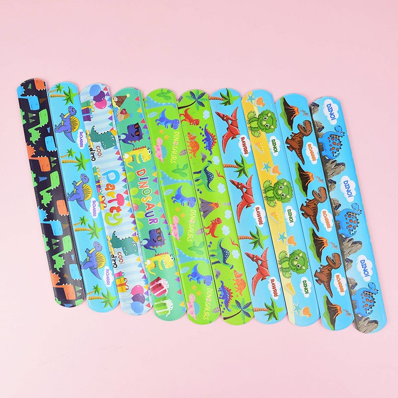 10pcs Dinosaur Clap Circle Toys Jungle Safari Birthday Party Jurassic World Dino Party 1st Boy Roar Birthday Party Favor Gifts