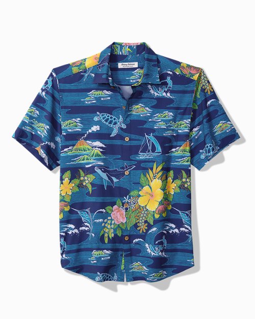 Big and Tall Artist Series 23 Bahama Coast Aloha From Hawaii IslandZone Camp Shirt111