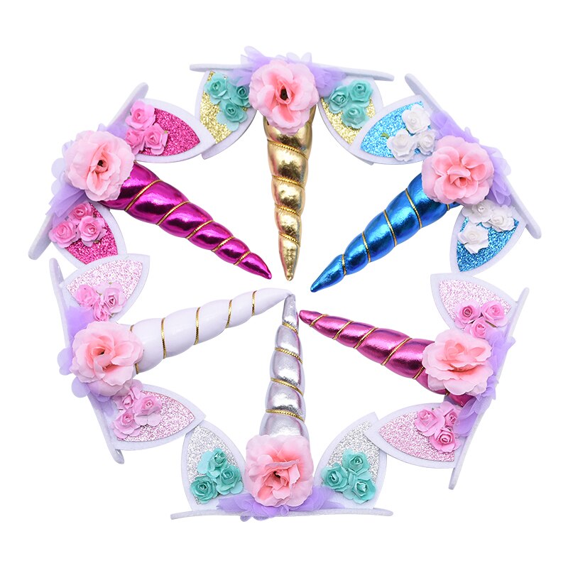 Unicorn Cake Topper Birthday Party Kids Favors Cake Decoration Baby Shower Cupcake Topper Wedding Cake Decor Baking Supplies