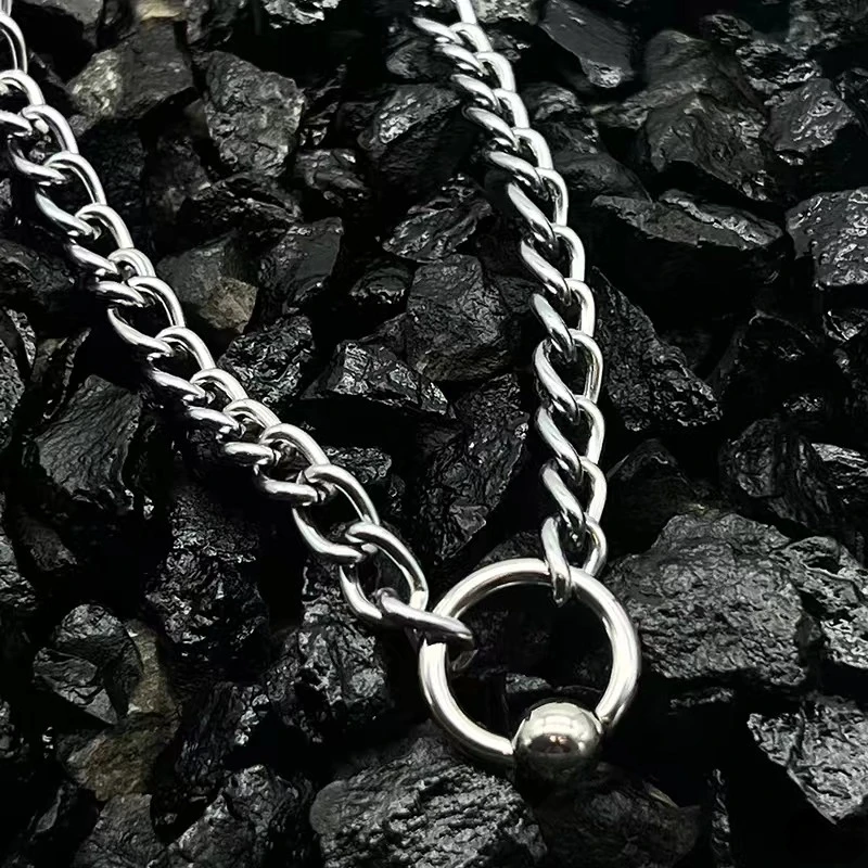 Minimalist Cool Rock Geometric Round Circle Short Choker Necklaces Hip Hop Clavicle Chains for Men Women Korean Fashion Jewelry