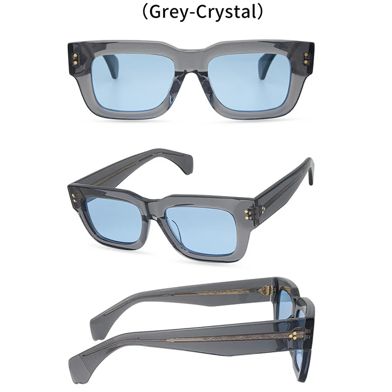 Belight Optical  Women Men UV400 Protection Shape Vintage Retro Acetate Rivet Trim JMM Sunglasses with Case Oculos 9602