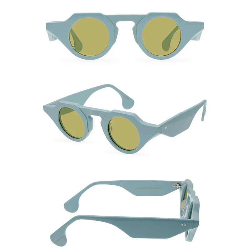 Belight Optical Thick Arm Acetate Handmade Quality Classical Design Women Men UV400 Protection with Case Oculos  Sunglasses 9593