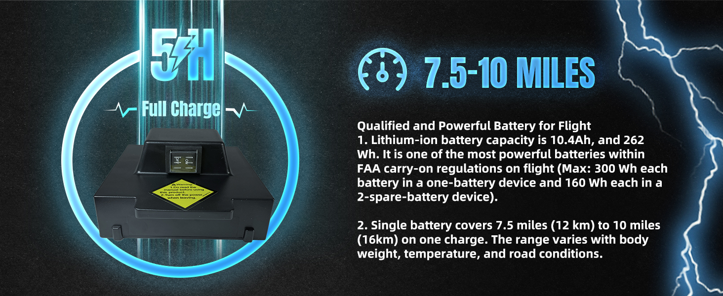 Lightweight mobility scooter battery for travel