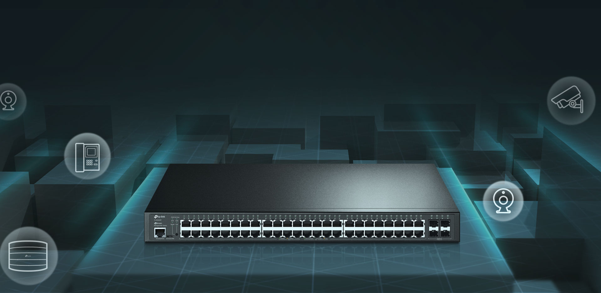 JetStream 52-Port Gigabit L2+ Managed Switch with 48-Port PoE+