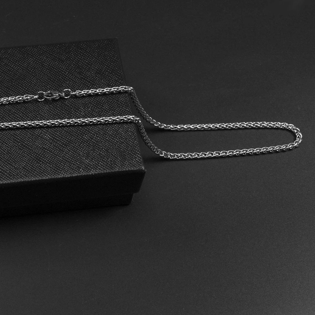 JHJT Flower Basket Chain Necklace Stainless Steel Keel Chain Necklace for Women Men Fashion Punk Jewelry Unisex Accessoires Gift