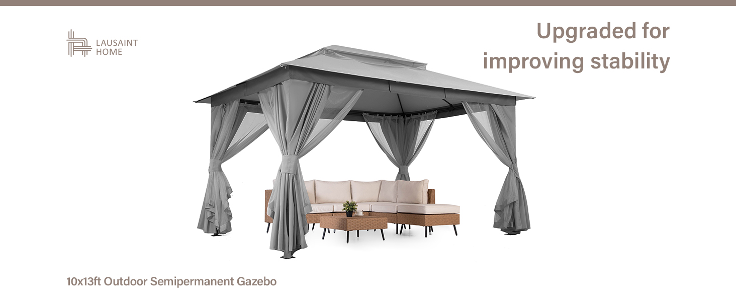 outdoor patio gazebo 10x12