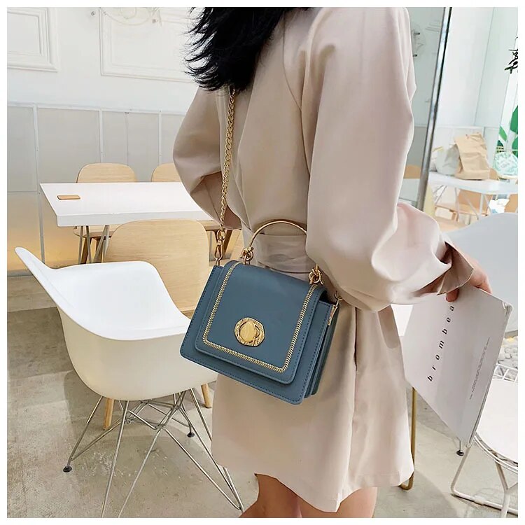 New Women's Bags Elegant PU Luxury Handbags Ladies Crossbody Bags Female Simple Shoulder Bag Solid Color Messenger Bags Designer