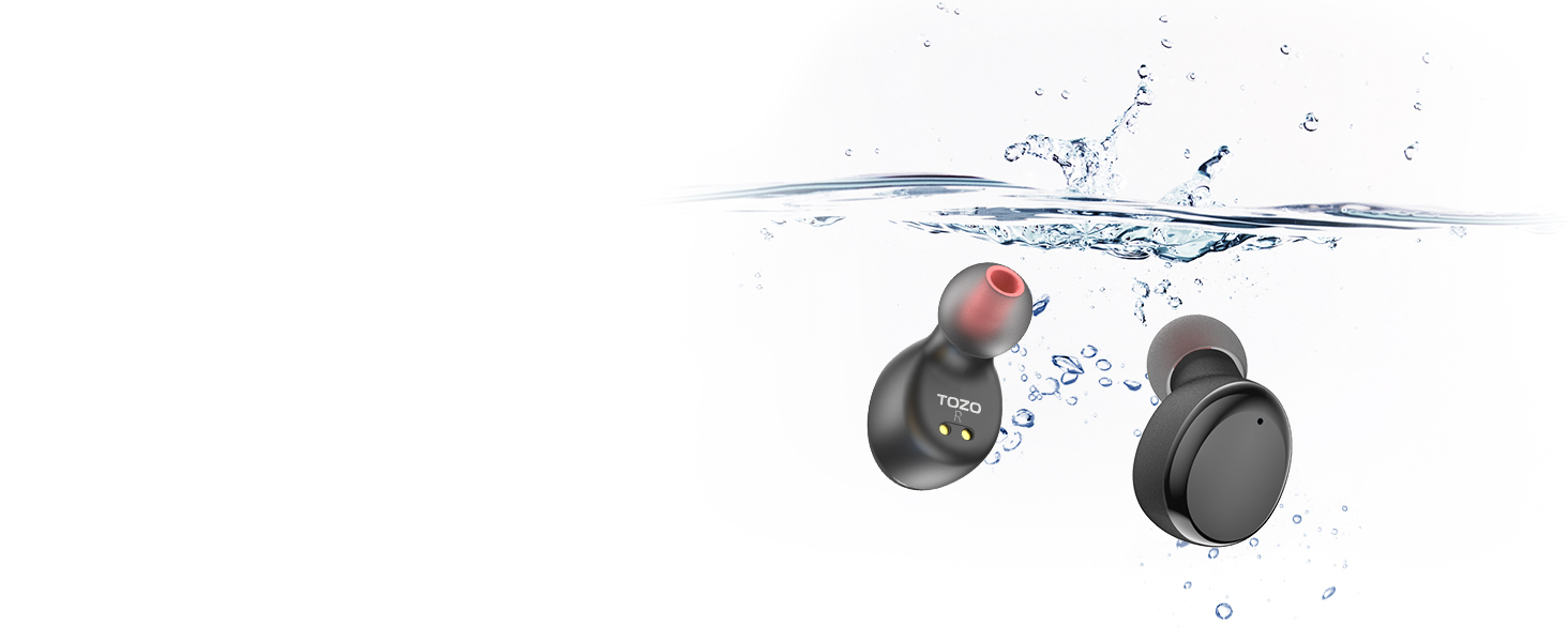 Both Earbuds are IPX8 Waterproof Protection