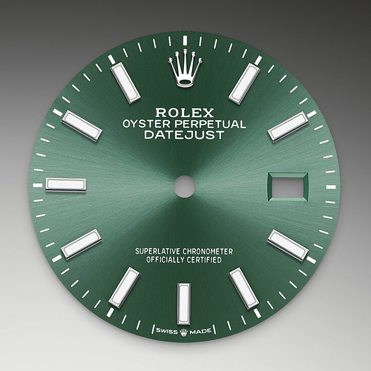 Mint green dial