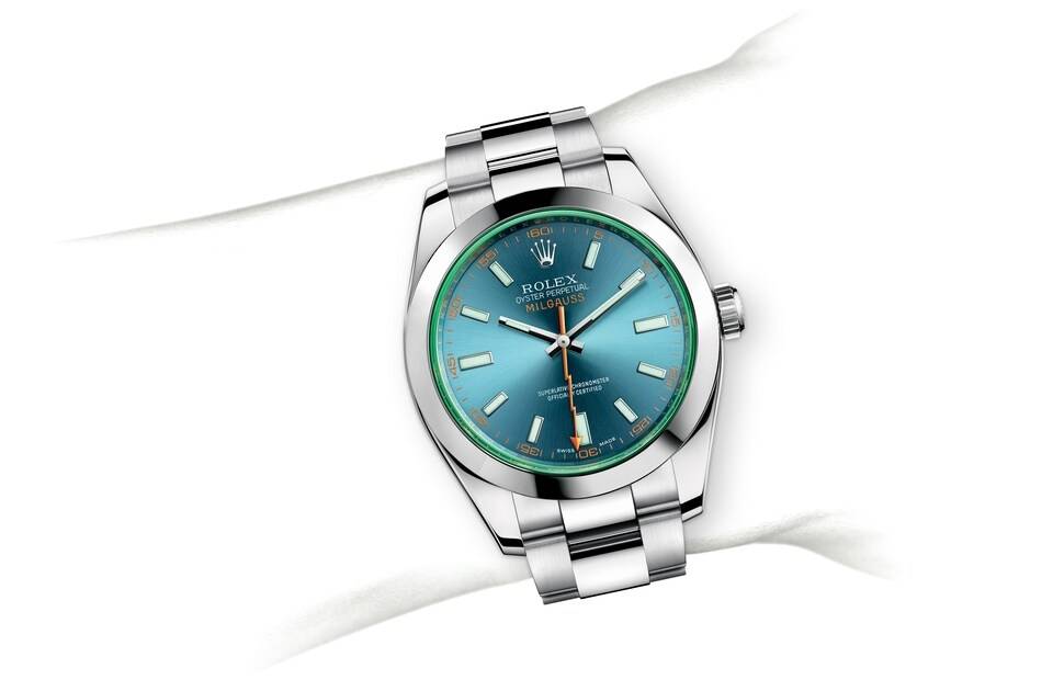 Rolex Milgauss in Oystersteel, m116400gv-0002 | Europe Watch Company