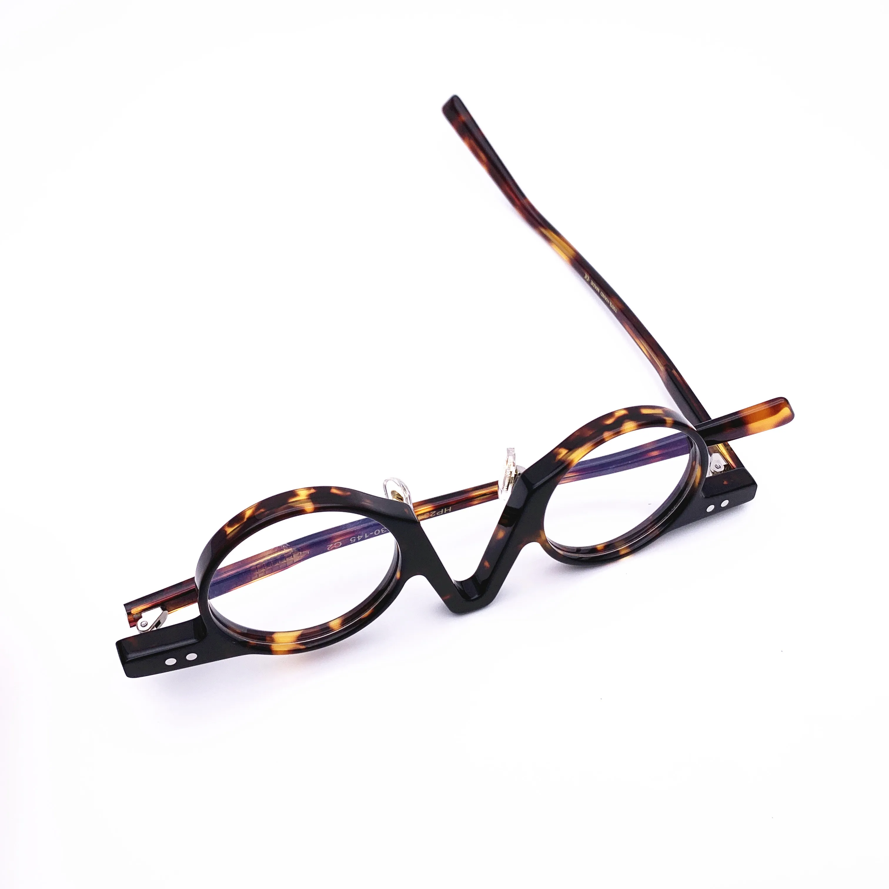Belight Optical Acetate Round Shape Contrast Color Men Women Small Prescription Eyeglasses Retro  Frame Eyewear HP234