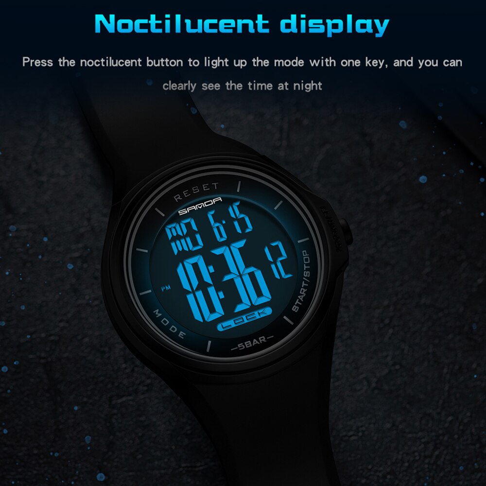 SANDA Fashion Simple Sport Watches Men Military Digital Watch Alarm Clock Shock Resistant Waterproof Relogio Masculino 2131