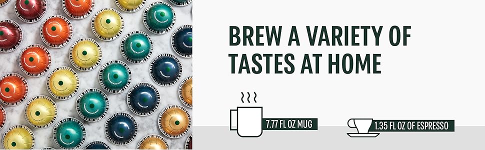 Brews 7.77oz mug or 1.35oz espresso