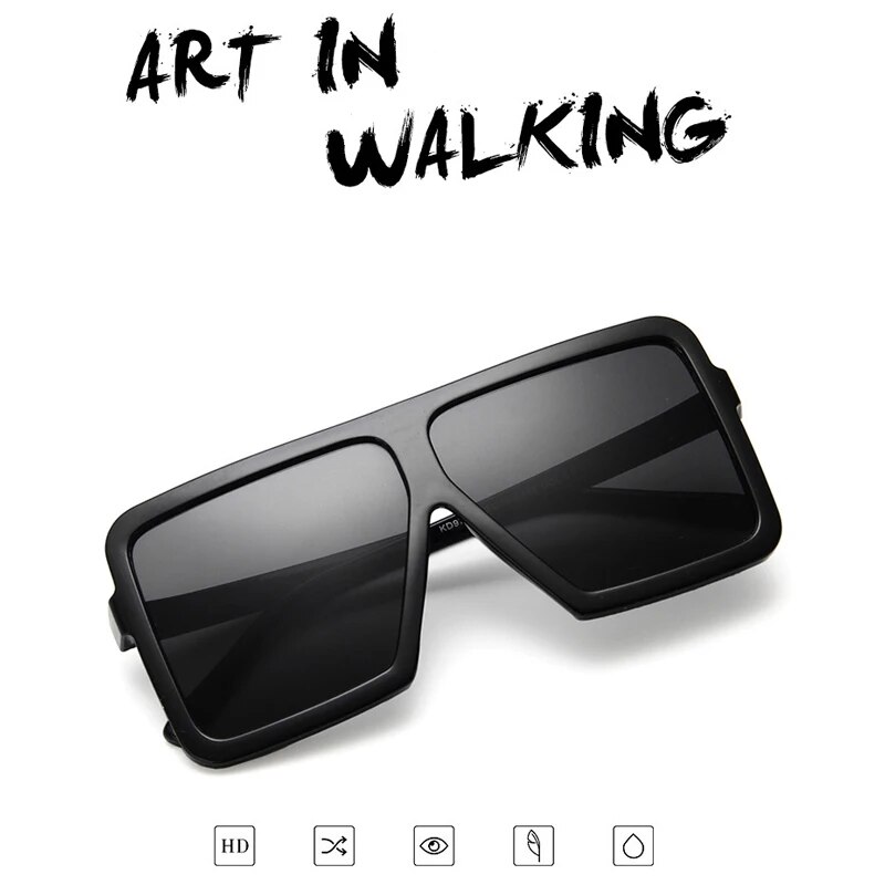 Newest super large frame sunglasses women men hip-hop personality sunglasses popular Rap style Exaggerated European sunglasses