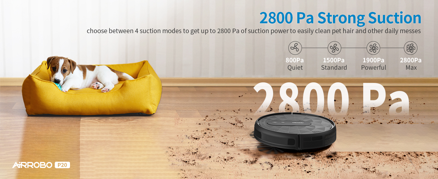 P20 ROBOT VACUUM WITH 2800 Pa suction