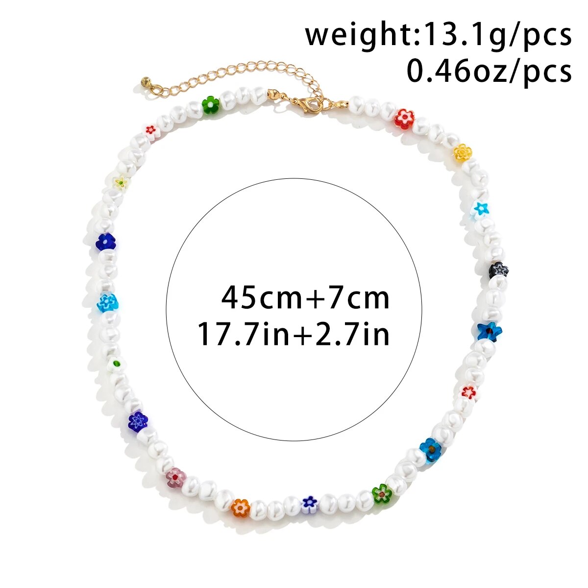 KunJoe Kpop Fashion Irregular Simulated Pearls Flower Choker Necklace For Women Men Bohemia Beaded Collar Y2K Summer Jewelry