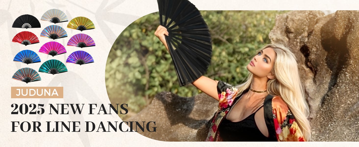 Large Holographic Folding Hand Fan 