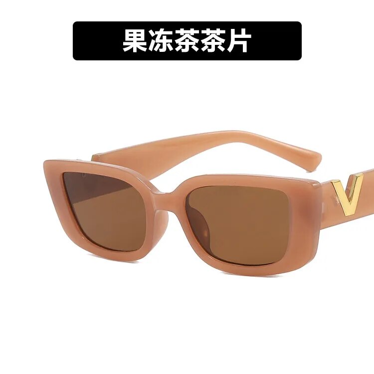 2023 Retro Rectangle Sunglasses Women Brand Designer Vintage Small Frame Sun Glasses Ladies Classic Black Square Oculos De Sol