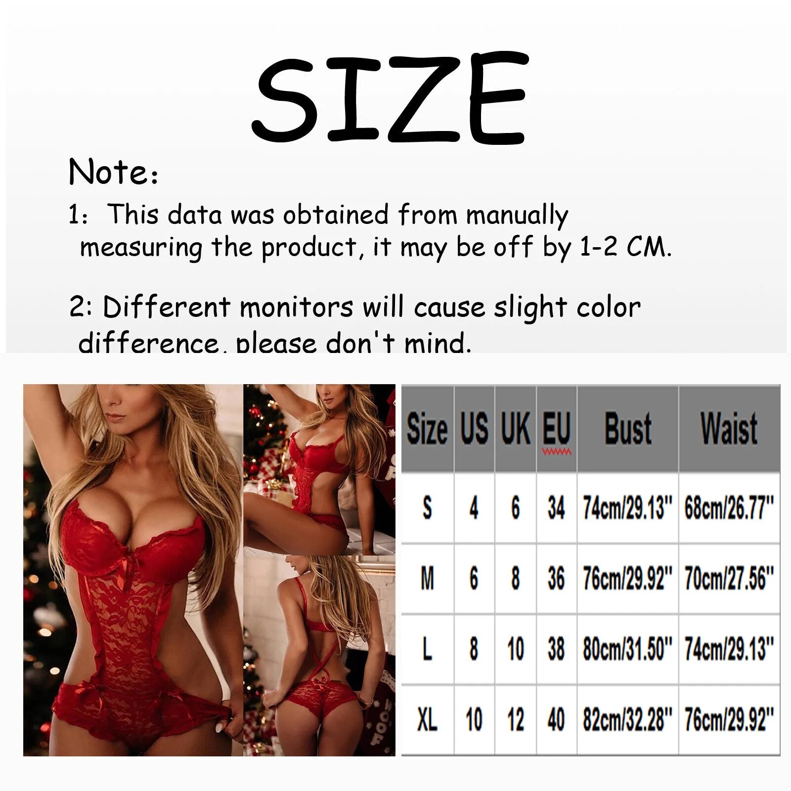 Women's Underwear Christmas Lace Shoulder Strap Pajama Set Lace Backless Lingerie For Ladies Lenceria Para Mujer белье женское