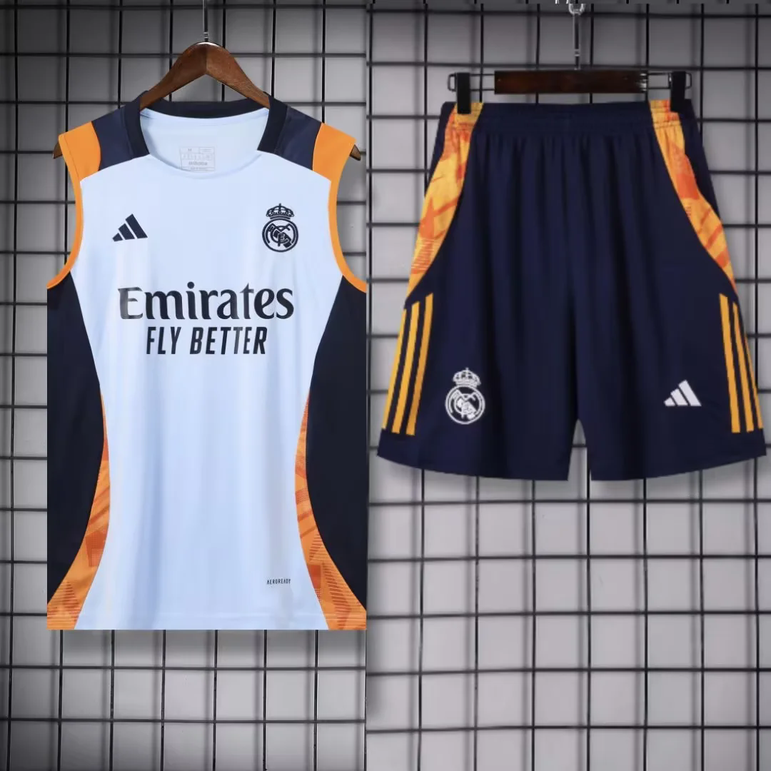 Real Madrid 24-25 Vest Training Set - Light Blue111