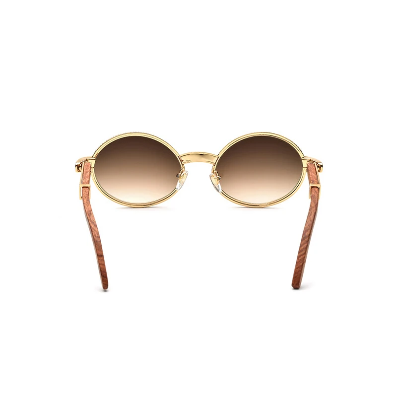 Belight Optical Nature Rosewood with Diamond Rhinestone Unique Design Round Retro Luxury Women Box Case Free Shiping W7550179