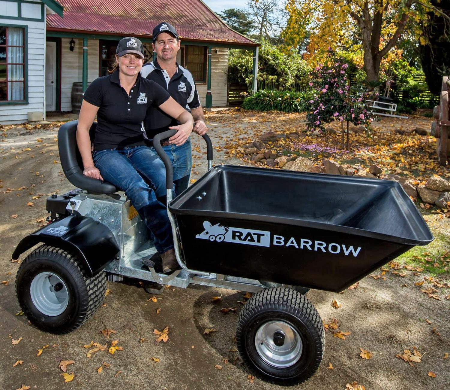 Rat Barrow Ride-on Motorized Wheelbarrow - Rideable wheelbarrow with an engine