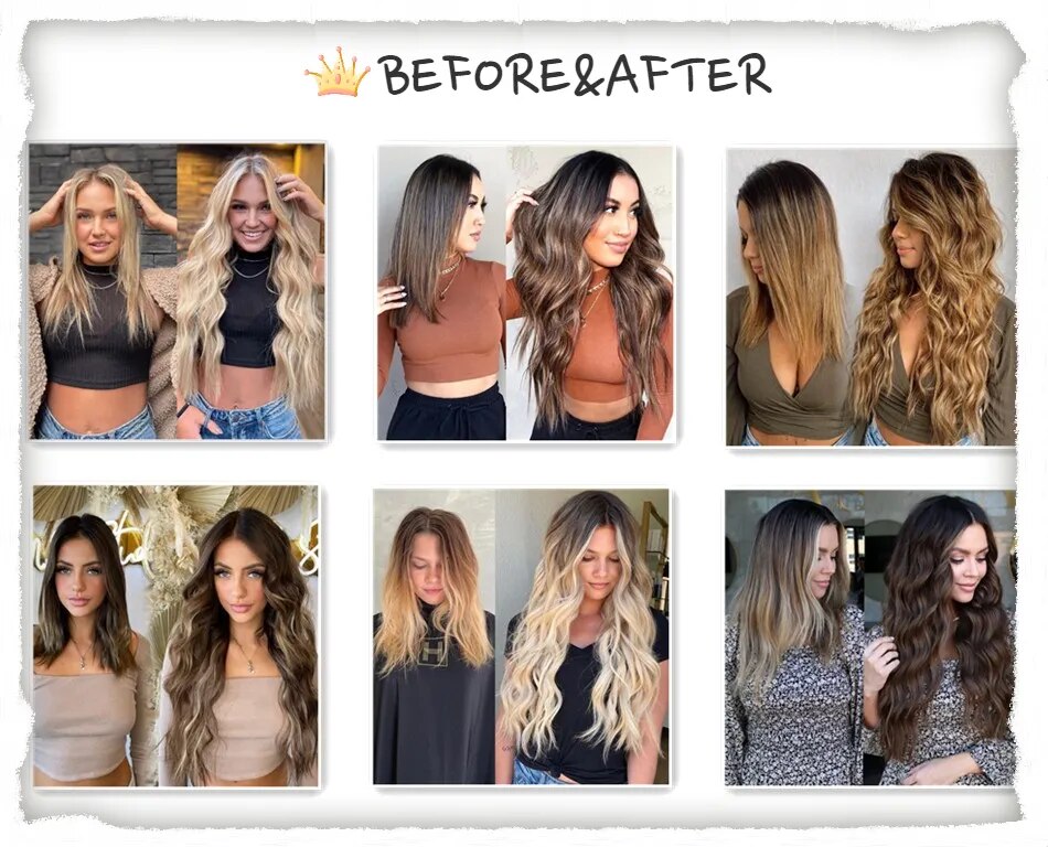 7Pcs Clip In Human Hair Extensions 100% Real Human Hair Clip in Natural Hair Extensions Straight Hair Pieces 12-26Inch Remy Hair