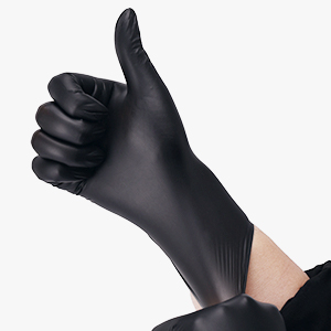 Schneider VSFK31 Black Disposable Vinyl Synthetic Exam Gloves are loose-fit and comfortable.