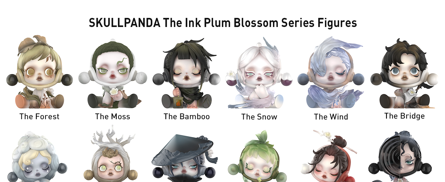 SKULLPANDA The Ink Plum Blossom Series Figures