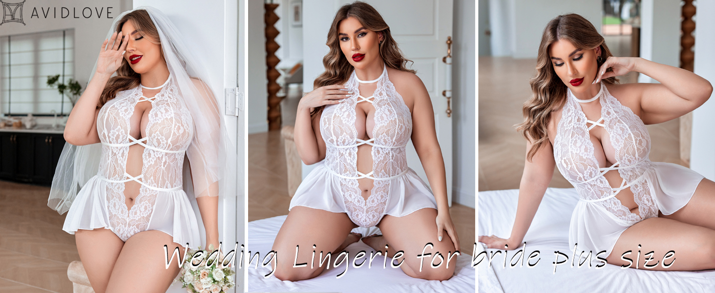 white lingerie plus size