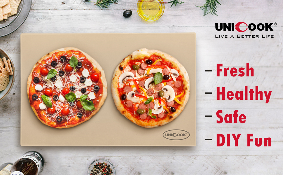 Unicook extra large pizza stone is perfect for industrial commercial and home oven and grill.