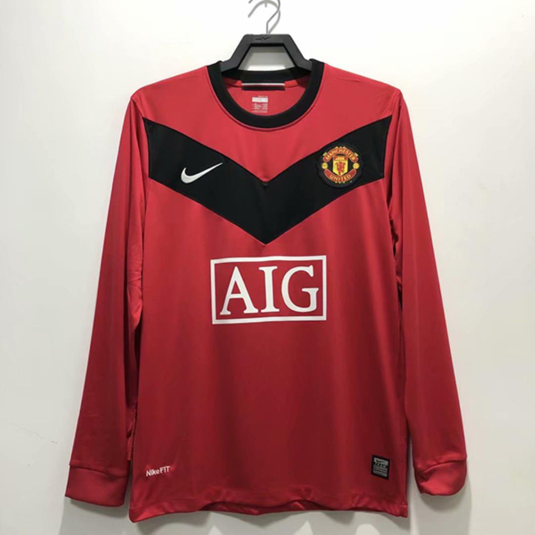 Manchester United Retro 09-10 Home Long Sleeve Jersey111